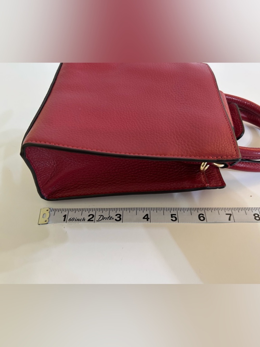 COACH Mini Pepper Red Leather  Crossbody Satchel Handbag - Picture 11 of 13